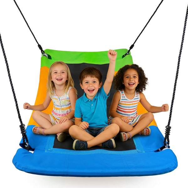 Dripex 150 x 80 cm Kids Nest Swing, Children's Swing Seat, Adjustable Hanging Tree Swings for Outdoor Backyard Garden, Oxford, 150 kg Capacity