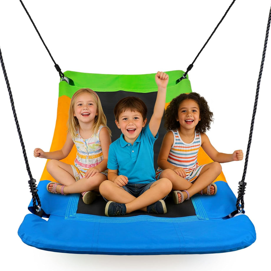 Dripex 150 x 80 cm Kids Nest Swing, Children's Swing Seat, Adjustable Hanging Tree Swings for Outdoor Backyard Garden, Oxford, 150 kg Capacity