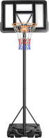 Dripex Portable 10FT Basketball Backboard Hoop Net Set Professional Outdoor Basketball Stand with Wheels for Adults and Children, Adjustable Height 2.3m-3.05m