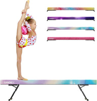 Dripex Adjustable Gymnastic Balance Beam 244cm, Kids Training Equipment | Height Adjustable, Soft Material, Non-Slip, Comfortable, Stable, Safe, Ideal for Home Gym, Practice and Training