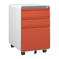 Dripex 3 Drawer Lockable Filing Cabinet, Metal Mobile File Cabinet on Wheels, Under Desk Office Storage for A4, Letter & Legal Files, Anti-Tilt, Pre-Assembled Body