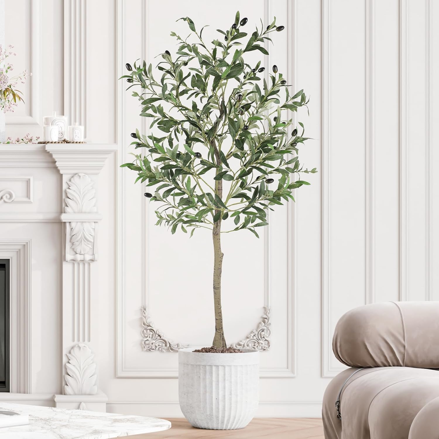 4FT 5FT 6FT 7FT Artificial Tree Faux Silk Plant Home Office Decor Indoor Lifelike Fake Tree