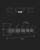 Dripex Coat Hook Rack Wall Mounted 304 Stainless Steel Hanger Heavy Duty Clothes Hat Holder (6 Hooks/8 Hooks)