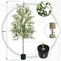 YOLEO 4FT/5FT/6FT/7FT Artificial Olive Tree Tall Faux Silk Olive Plant with Lifelike Olive Leaves Fake Olive Tree for Home Office Indoor Decor