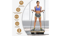 Dripex Vibration Plate for Home, Fitness & Slimming with Resistance Bands