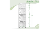 Dripex White Corner Shelf, Free Standing Shelf, Floor Storage Unit for Bathroom, Living Room or Bedroom