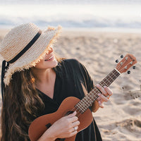 Dripex 23 Inch Concert Ukulele, Small Guitar Ukelele, Professonial Wood Ukulele Starter with Beginners Kit, Quality Musical String Instrument for Adults or Kids (Natural Color)