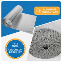 Dripex Double Aluminium Bubble Foil Insulation Loft Wall Boat Loft Caravan Home Wall Shed