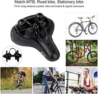 Dripex Gel Bike Seat - Comfort Universal Cycle Saddle Wide Cushion Pad Waterproof for Women & Men - Fits MTB/Road/Spinning Bikes