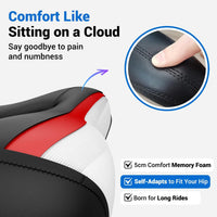 Dripex Gel Bike Seat - Comfort Universal Cycle Saddle Wide Cushion Pad Waterproof for Women & Men - Fits MTB/Road/Spinning Bikes