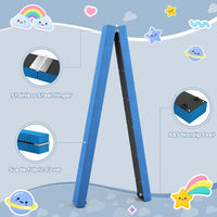 Dripex 7FT Folding Gymnastics Balance Beam Kids Training Beam Faux Suede for Home Gym Exercise