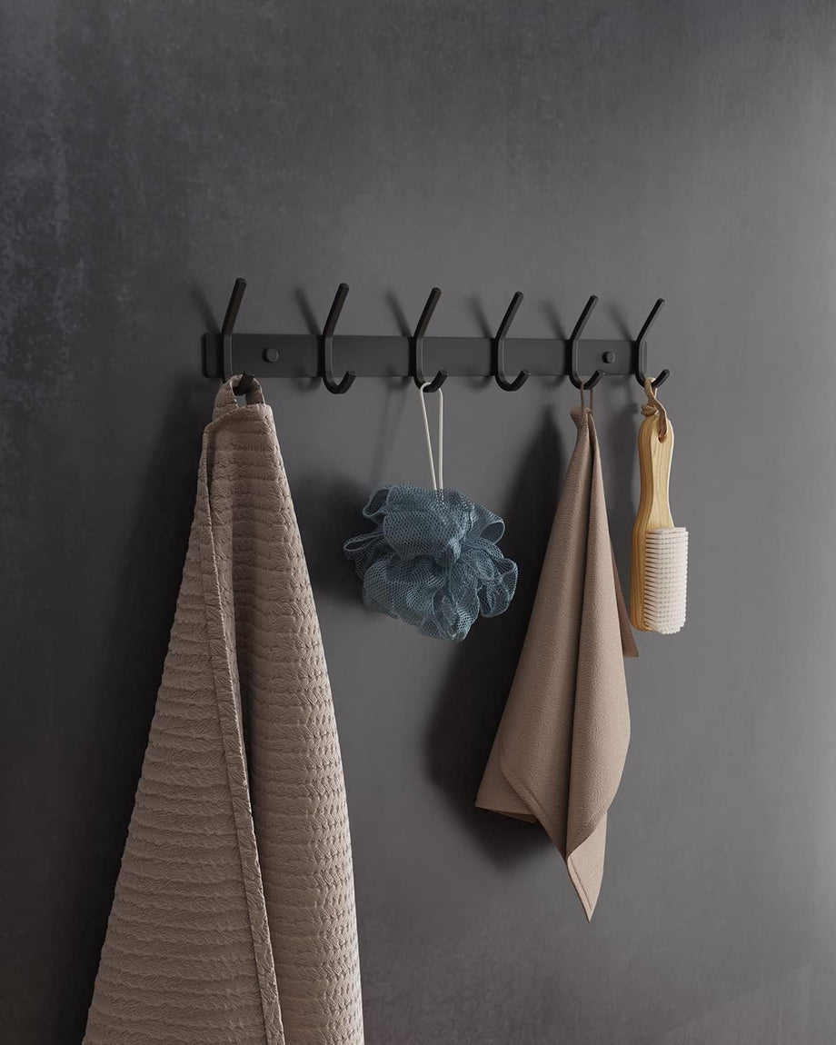 Dripex Coat Hook Rack Wall Mounted 304 Stainless Steel Hanger Heavy Duty Clothes Hat Holder (6 Hooks/8 Hooks)