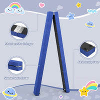 Dripex 7FT Folding Gymnastics Balance Beam Kids Training Beam Faux Suede for Home Gym Exercise