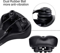 Dripex Gel Bike Seat - Comfort Universal Cycle Saddle Wide Cushion Pad Waterproof for Women & Men - Fits MTB/Road/Spinning Bikes