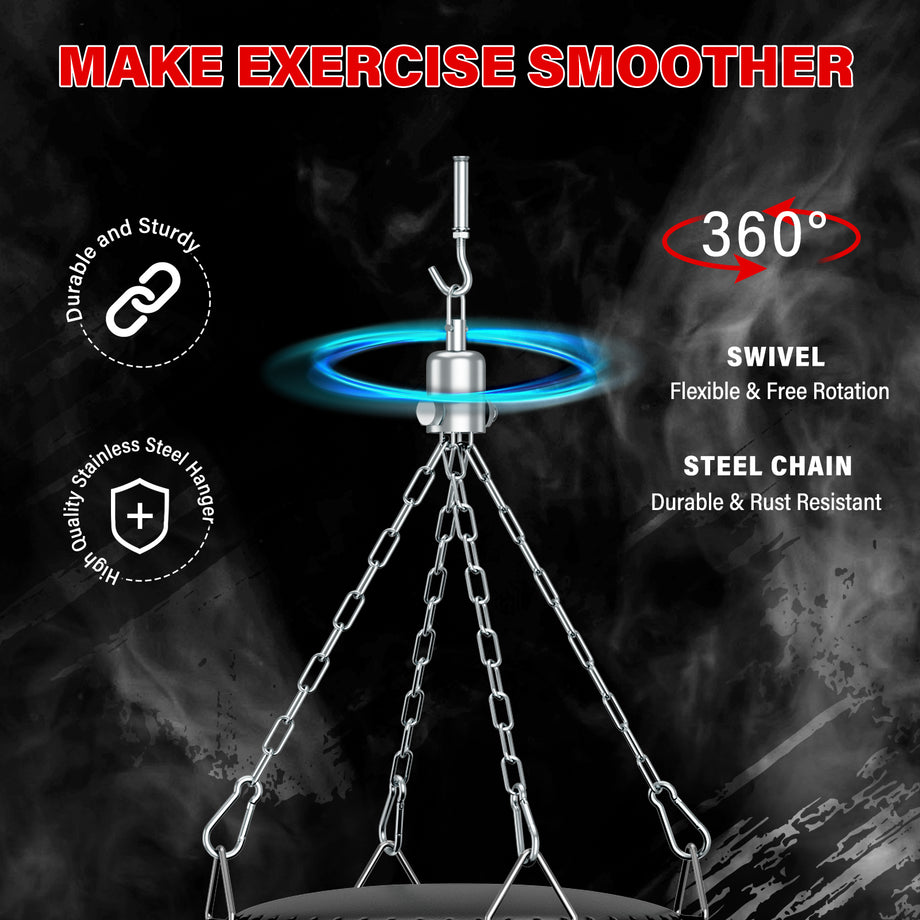 Dripex Punch Bag, 4FT Heavy Boxing Bag Set with Gloves, Hanging Punching Bag with 360° Swivel Hanging Chains - Punch Bags Equipment for Adults&Kids MMA Kickboxing Muay Thai Karate, Home Gym Training