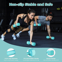 Dripex Adjustable Dumbbells Weight Set 2.5kg 5kg Dumbbell Pair 4-in-1 | Dumbbells Set Women Men, Sold as a Pair, Non-Slip Handle, Home Gym Fitness, Pink Blue Green Purple Yellow Black