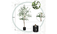 YOLEO Artificial Olive Tree Tall Faux Silk Olive Plant Lifelike Fake Tree for Home Office Indoor Decor