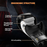 Dripex Boxing Gloves for Men Women Youth, Boxing Training Gloves | for Heavy Bag Workout, Muay Thai, Kickboxing, Sparring Punching（6 8 10 12 14 16oz）