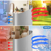 Dripex Radiator Reflector Foil Double Aluminium Bubble Insulation with Adhesive Pads Energy Saving Heat Reflector for Home Loft Caravan Boat