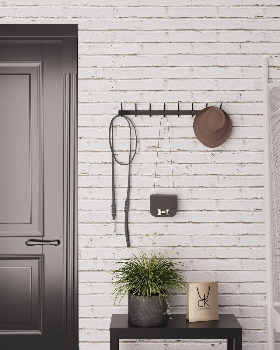 Dripex Coat Hook Rack Wall Mounted 304 Stainless Steel Hanger Heavy Duty Clothes Hat Holder (6 Hooks/8 Hooks)