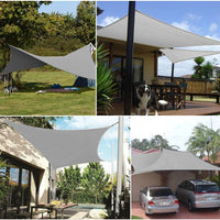 Dripex Sun Shade Sail Waterproof Rectangle Canopy, PES Polyester 95% UV Block Shade Cover Sunscreen with Free Rope for Patio Party Backyard Lawn Garden Outdoor Activities