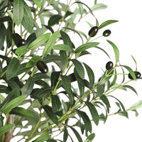 YOLEO 4FT/5FT/6FT/7FT Artificial Olive Tree Tall Faux Silk Olive Plant with Lifelike Olive Leaves Fake Olive Tree for Home Office Indoor Decor
