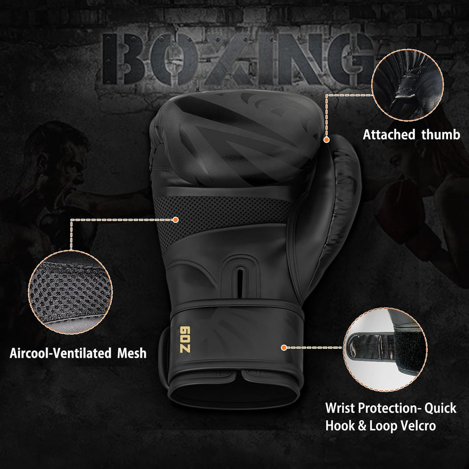 Dripex Boxing Gloves for Men Women Youth, Boxing Training Gloves | for Heavy Bag Workout, Muay Thai, Kickboxing, Sparring Punching（6 8 10 12 14 16oz）