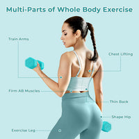 Dripex Women Weights Dumbbells Set 2.5kg 5kg 7.5kg Adjustable Dumbbell Pair | Weight Set for Women Men 4-in-1, Anti-Roll Design, Sold as a Pair, Non-Slip Handle, Home Gym Workout
