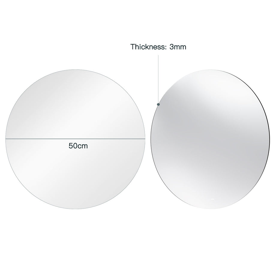 Dripex Frameless Bathroom Mirror, Wall Mounted Bathroom Mirror with Bevelled Edge & Pre-Drilled Holes for Dressing Room Bedroom Living Room