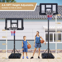 Dripex Portable 10FT Basketball Backboard Hoop Net Set Professional Outdoor Basketball Stand with Wheels for Adults and Children, Adjustable Height 2.3m-3.05m