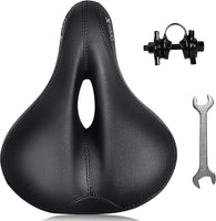 Dripex Gel Bike Seat - Comfort Universal Cycle Saddle Wide Cushion Pad Waterproof for Women & Men - Fits MTB/Road/Spinning Bikes