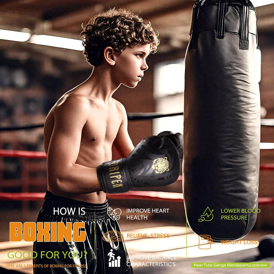 Dripex Boxing Gloves for Men Women Youth, Boxing Training Gloves | for Heavy Bag Workout, Muay Thai, Kickboxing, Sparring Punching（6 8 10 12 14 16oz）