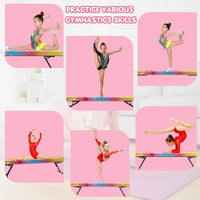Dripex Adjustable Gymnastic Balance Beam 244cm, Kids Training Equipment | Height Adjustable, Soft Material, Non-Slip, Comfortable, Stable, Safe, Ideal for Home Gym, Practice and Training