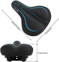 Dripex Gel Bike Seat - Comfort Universal Cycle Saddle Wide Cushion Pad Waterproof for Women & Men - Fits MTB/Road/Spinning Bikes