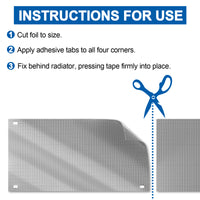 Dripex Radiator Reflector Foil Double Aluminium Bubble Insulation with Adhesive Pads Energy Saving Heat Reflector for Home Loft Caravan Boat