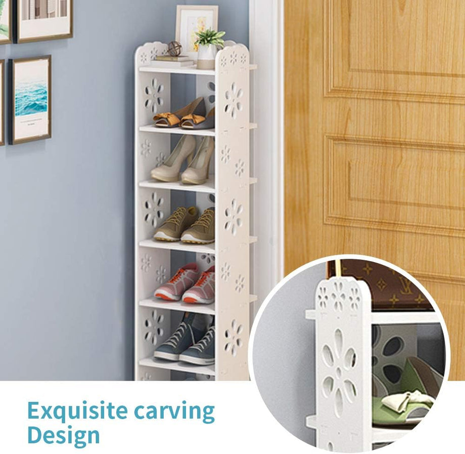 Dripex Shoe Rack Shoe Cabinet Storage Rack Bookshelf Shoe Organizer Free Standing Display Rack in Home Corridor Hallway and Corner