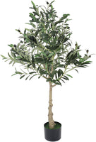 YOLEO 4FT/5FT/6FT/7FT Artificial Olive Tree, Faux Olive Silk Tree Indoor, Lifelike Fake Plant for Living Room Bedroom Balcony Corner Office Decor