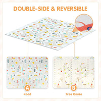 Dripex Baby Play Mat, 197 × 177 × 1cm Foldable Foam Playmat for Floor, Soft Waterproof Reversible Floor Crawling Mat for Babies Toddlers Infants Kids, Indoor Outdoor Use