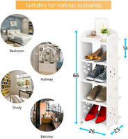 Dripex Shoe Rack Shoe Cabinet Storage Rack Bookshelf Shoe Organizer Free Standing Display Rack in Home Corridor Hallway and Corner