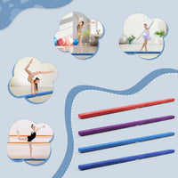 Dripex 7FT Folding Gymnastics Balance Beam Kids Training Beam Faux Suede for Home Gym Exercise