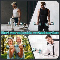 Dripex Steel Adjustable Dumbbells Set 2.5kg 5kg 7.5kg 10kg 15kg 25kg Dumbbells Pair Hand Weights with Foam Handle for Men Women Home Gym Fitness Dumbbell Training