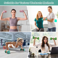 Dripex Weight Dumbbell Set with Storage Stand, Weights Lifting Gym Fitness | Dumbbells for Women Men, Anti-Roll Design, Home Gym Fitness, Pair of 1kg, 2kg, 3kg/1kg, 3kg, 5kg