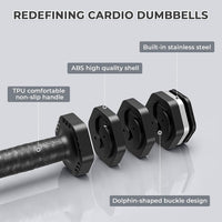 Dripex Women Weights Dumbbells Set 2.5kg 5kg 7.5kg Adjustable Dumbbell Pair | Weight Set for Women Men 4-in-1, Anti-Roll Design, Sold as a Pair, Non-Slip Handle, Home Gym Workout