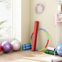 Dripex 7FT Folding Gymnastics Balance Beam Kids Training Beam Faux Suede for Home Gym Exercise