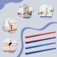 Dripex 7FT Folding Gymnastics Balance Beam Kids Training Beam Faux Suede for Home Gym Exercise