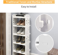 Dripex Shoe Rack Shoe Cabinet Storage Rack Bookshelf Shoe Organizer Free Standing Display Rack in Home Corridor Hallway and Corner