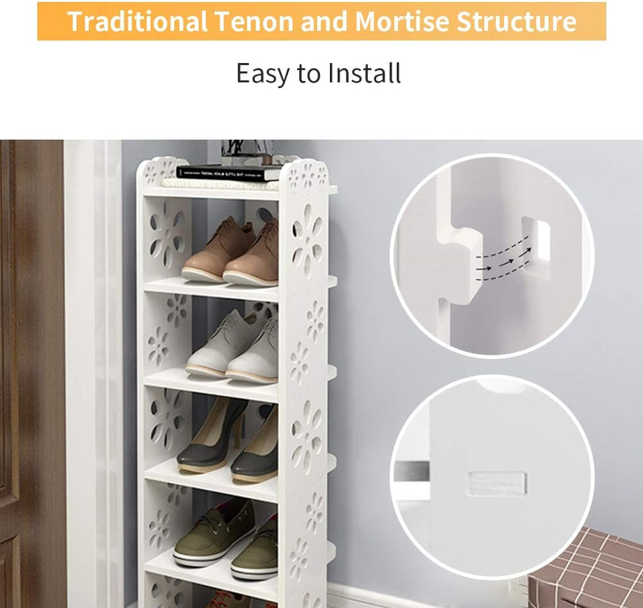 Dripex Shoe Rack Shoe Cabinet Storage Rack Bookshelf Shoe Organizer Free Standing Display Rack in Home Corridor Hallway and Corner
