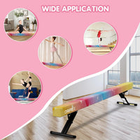Dripex Adjustable Gymnastic Balance Beam 244cm, Kids Training Equipment | Height Adjustable, Soft Material, Non-Slip, Comfortable, Stable, Safe, Ideal for Home Gym, Practice and Training