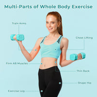 Dripex Adjustable Dumbbells Weight Set 2.5kg 5kg Dumbbell Pair 4-in-1 | Dumbbells Set Women Men, Sold as a Pair, Non-Slip Handle, Home Gym Fitness, Pink Blue Green Purple Yellow Black