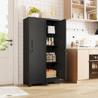 Dripex Metal Cabinet with Hanging Rail Lockable Steel Filing Cabinet Multi-purpose Storage Cabinet Steel Locker for School Home Office Garage 150 x 38 x 38 cm